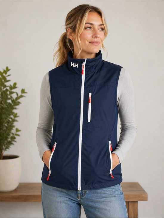 Helly Hansen Jackets & Blazers - Helly Hansen Navy Sailing Vest Fleece Lined Windproof Full Zi